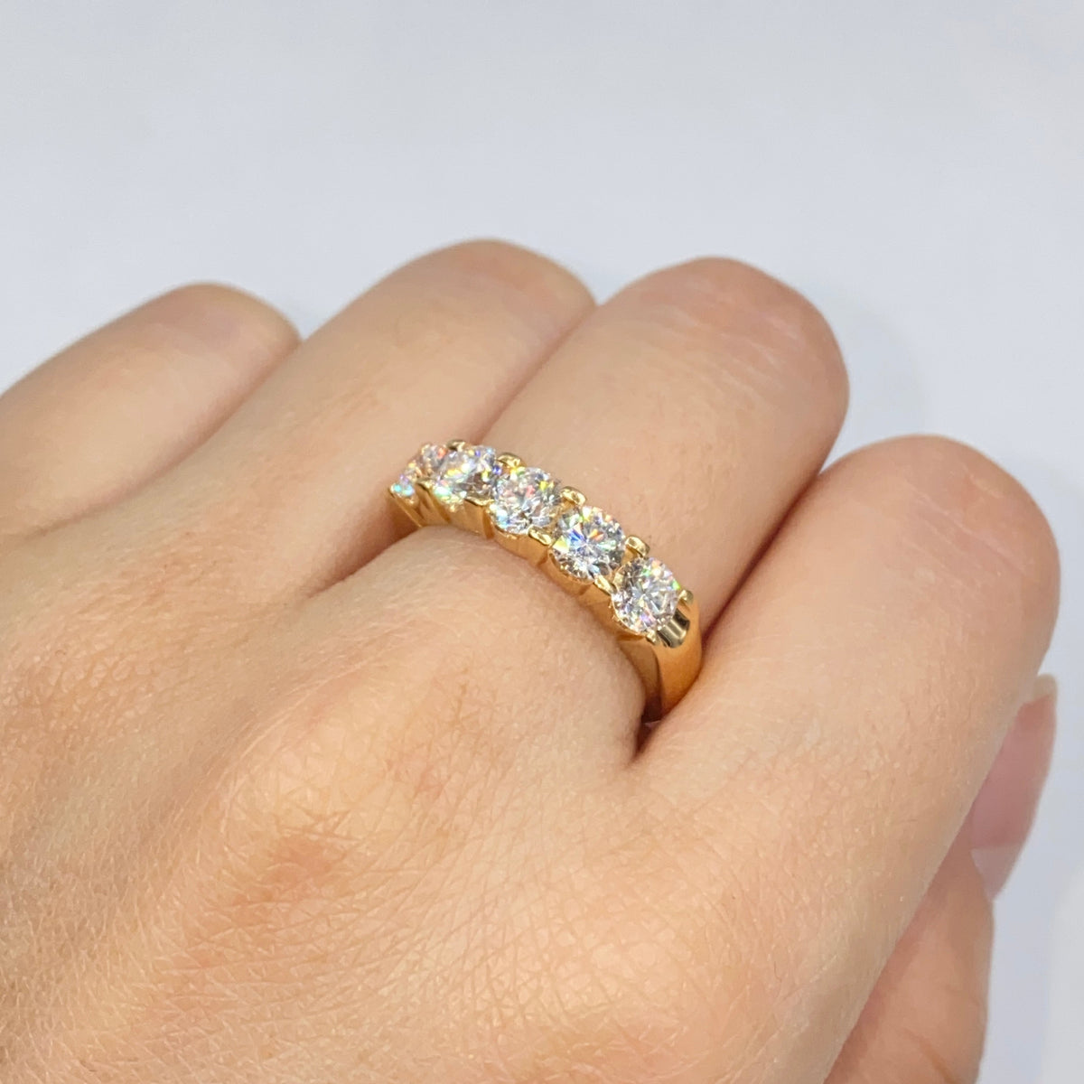 14K Gold Five Stone Diamond Ring - additional product view 2