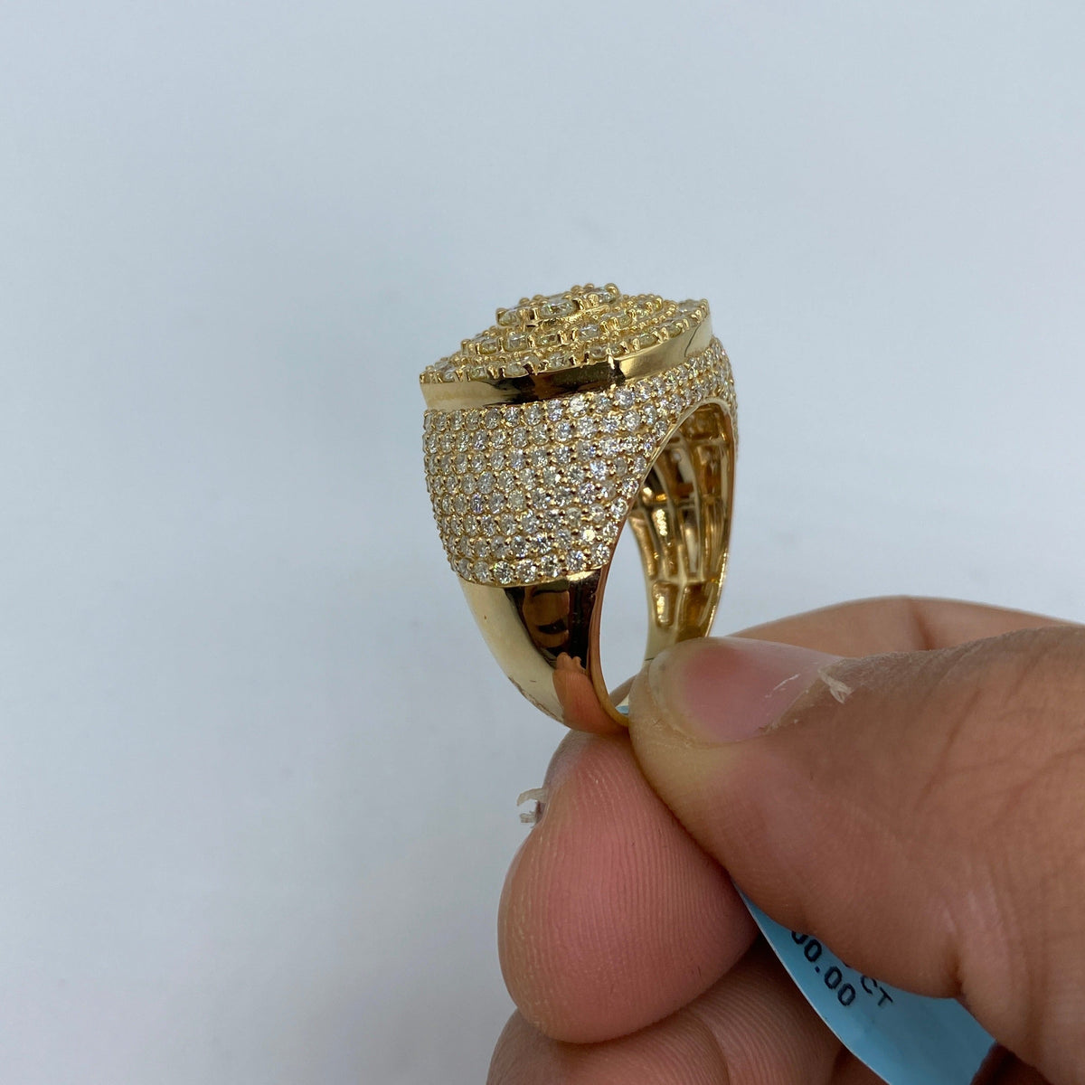 14K Gold Rounded Square Jumbo Diamond Ring - additional product view 4