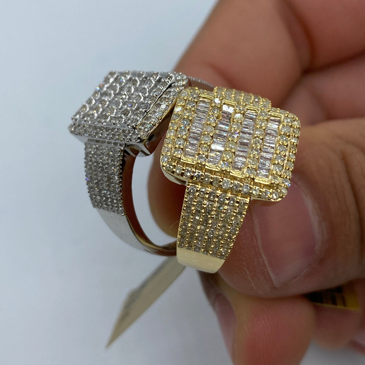 10K Gold Rectangle Baguette Diamond Ring - additional product view 4