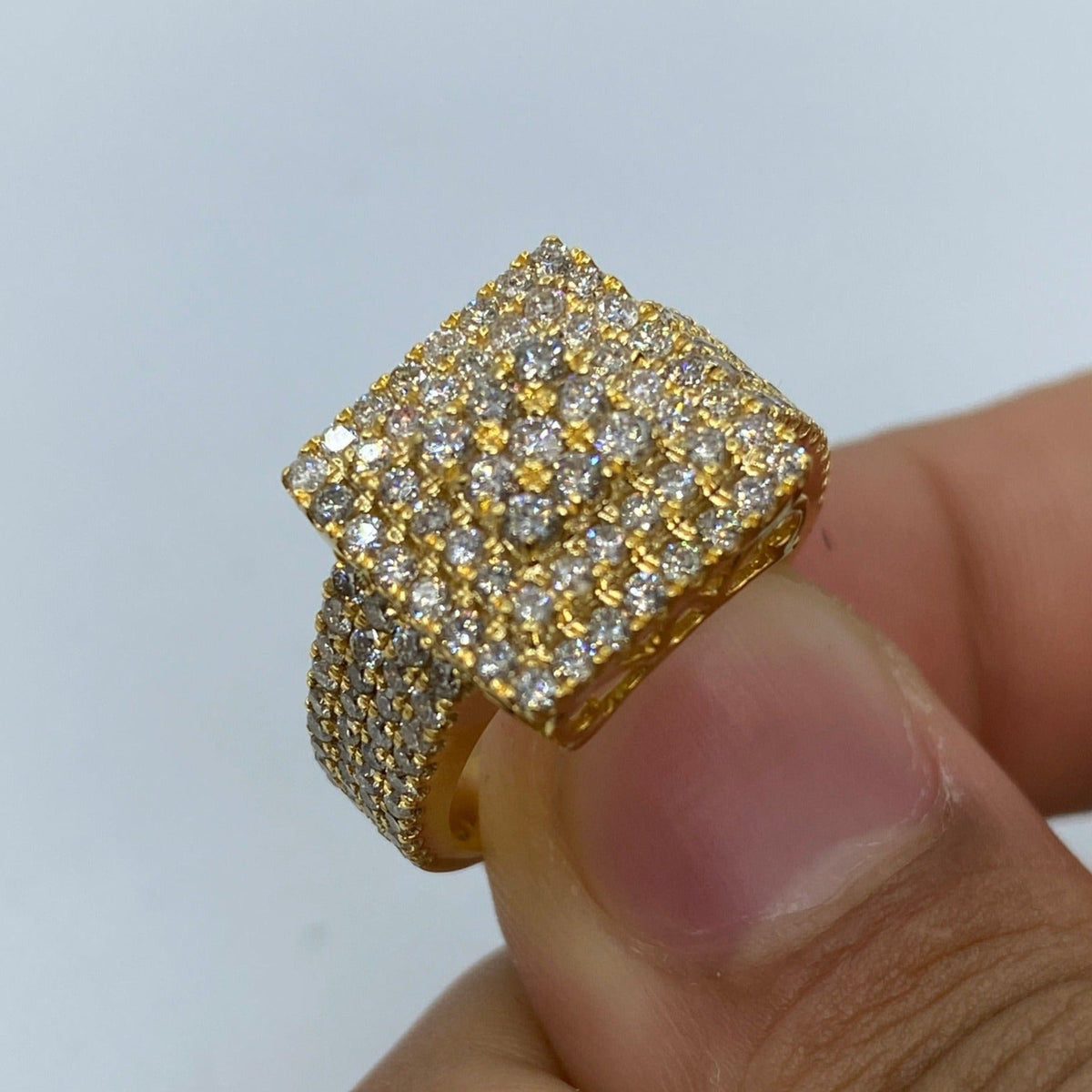 10K Gold Square Love Diamond Ring - additional product view 2