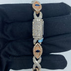 14K Gold Diamond Evil Eye Bracelet 8 in - additional product view 4