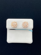 14K Gold Round Diamond Stud Earrings - additional product view 6
