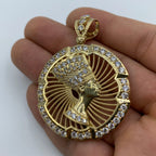 14K Gold Queen Nefertiti Pendant - additional product view 3