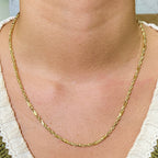 10K Gold 3mm Milano Rope Link Chain 18 in - additional product view 3