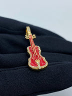 Red Guitar Diamond Pendant - additional product view 4