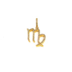 10K Gold Virgo Sign Diamond Pendant - additional product view 2