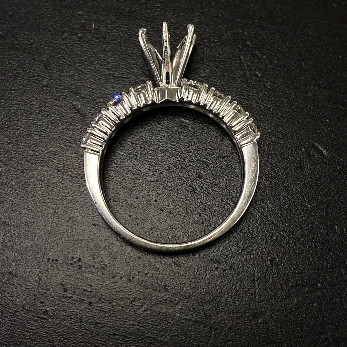 14K Gold 8 Stone Diamond Engagement Ring Setting - additional product view 9