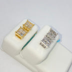 14K Gold Masterpiece Square Diamond Earrings - additional product view 7