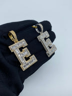 Initial E Baguette Diamond Pendant - additional product view 5