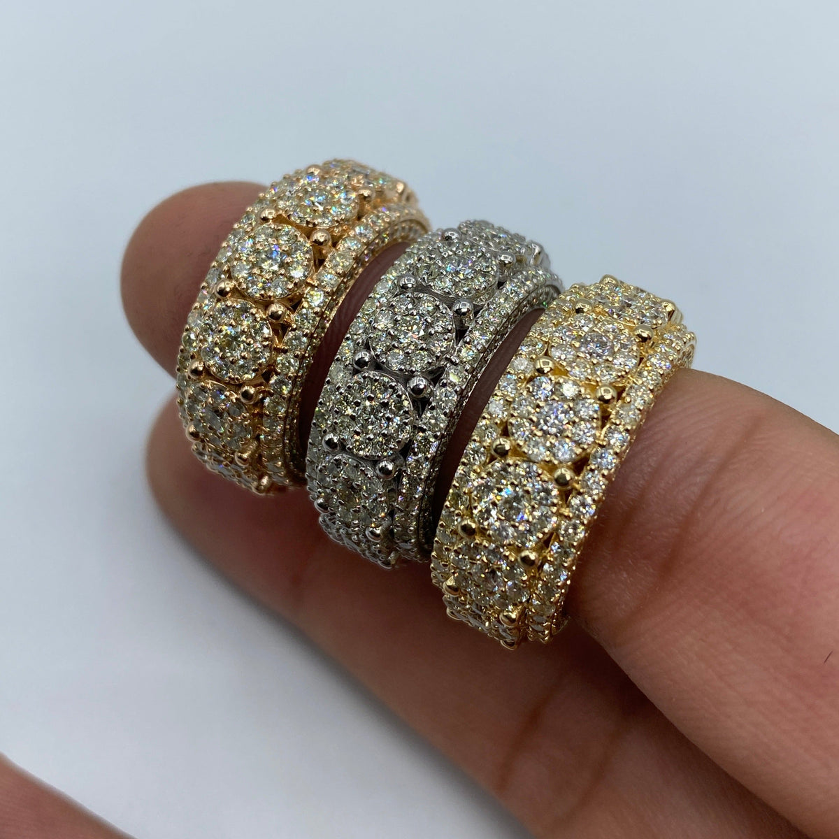 14K Gold Eternity Flower Diamond Ring 6.8 Ct - additional product view 9