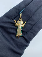 14K Gold Baby Jesus Enamel Diamond Pendant - additional product view 4