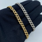 10K Gold 6.5mm Cuban Link Diamond Baguette Bracelet 7–8 in - additional product view 4