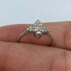 14K Gold Crystal Diamond Engagement Ring - additional product view 4