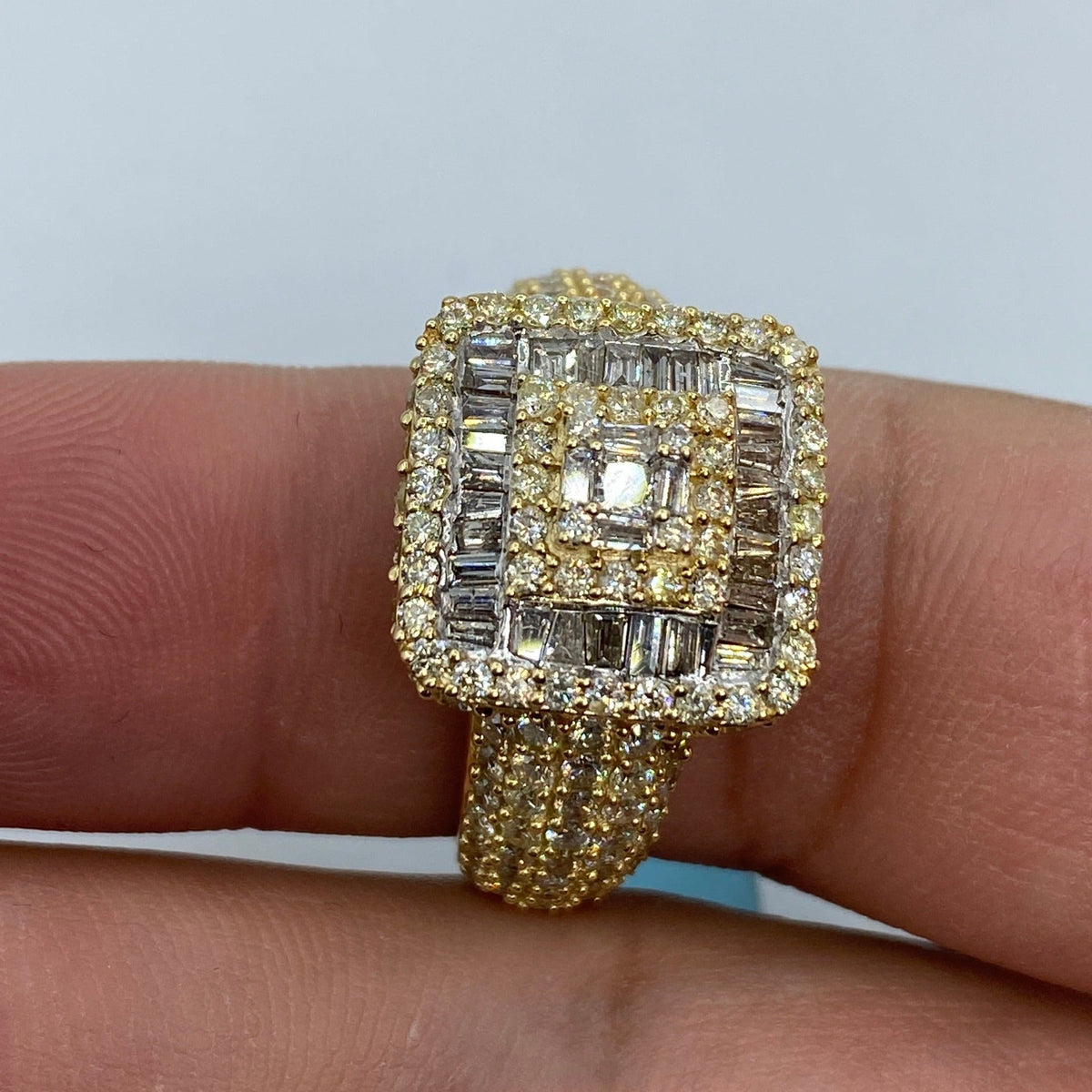 14K Gold Square Diamond Baguette Ring - additional product view 3