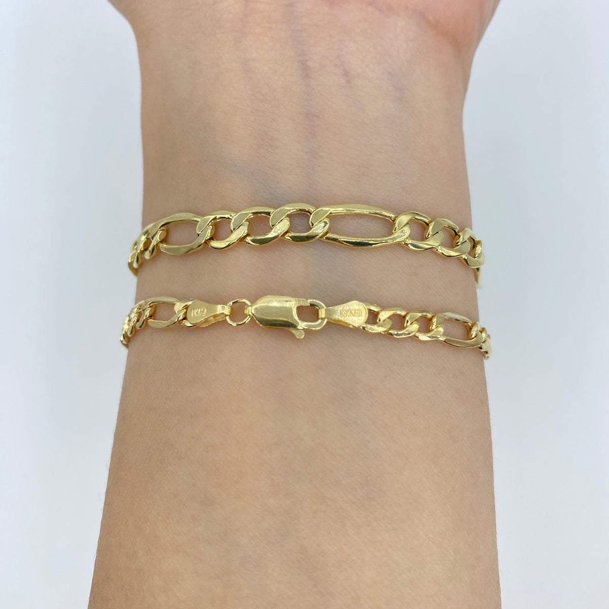 10K Gold Figaro Link Anklet - additional product view 3