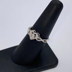 14K Gold Infinity Heart Diamond Engagement Ring - additional product view 7