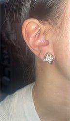 14K Gold Castle Diamond Earrings Jumbo - additional product view 5