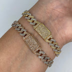 10K Gold 8mm Cuban Link Diamond Bracelet 7–8 in - additional product view 9