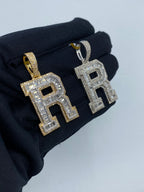 Initial R Baguette Diamond Pendant - additional product view 4