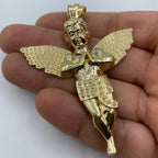 14K Gold Baby Angel Pendant 3.0 in - additional product view 6