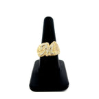 10K Gold Bubble Script Initial Diamond Ring - additional product view 12