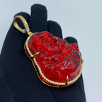 14K Gold Jumbo Buddha Diamond Pendant - additional product view 5