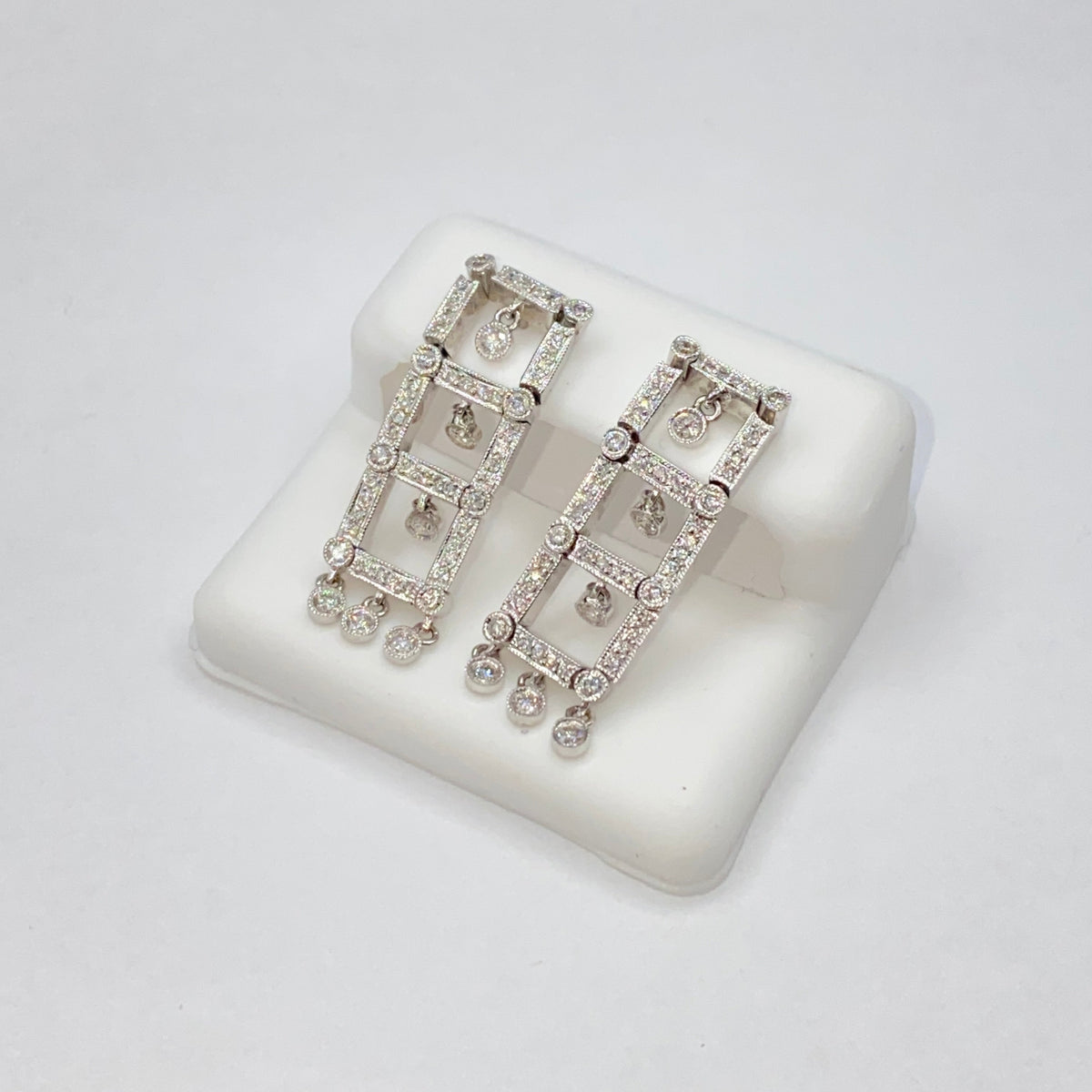18K Gold Chandelier Diamond Earrings - additional product view 3