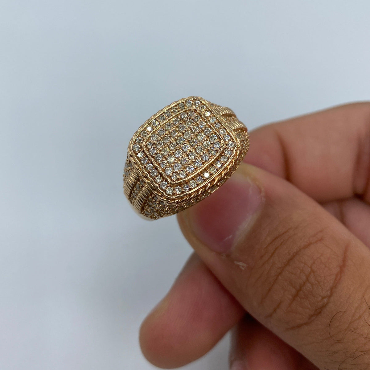 14K Gold London Square Diamond Ring - additional product view 2