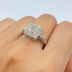 10K Gold Square Halo Diamond Engagement Ring - additional product view 3