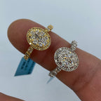 14K Gold Princess Oval Diamond Engagement Ring - additional product view 3