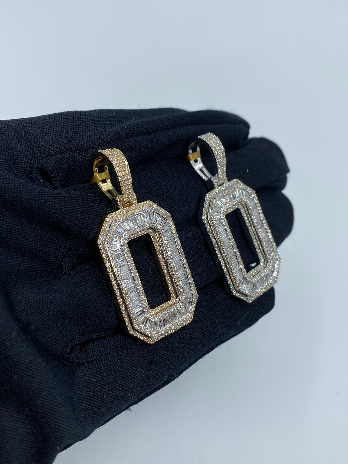 Initial O Baguette Diamond Pendant - additional product view 5