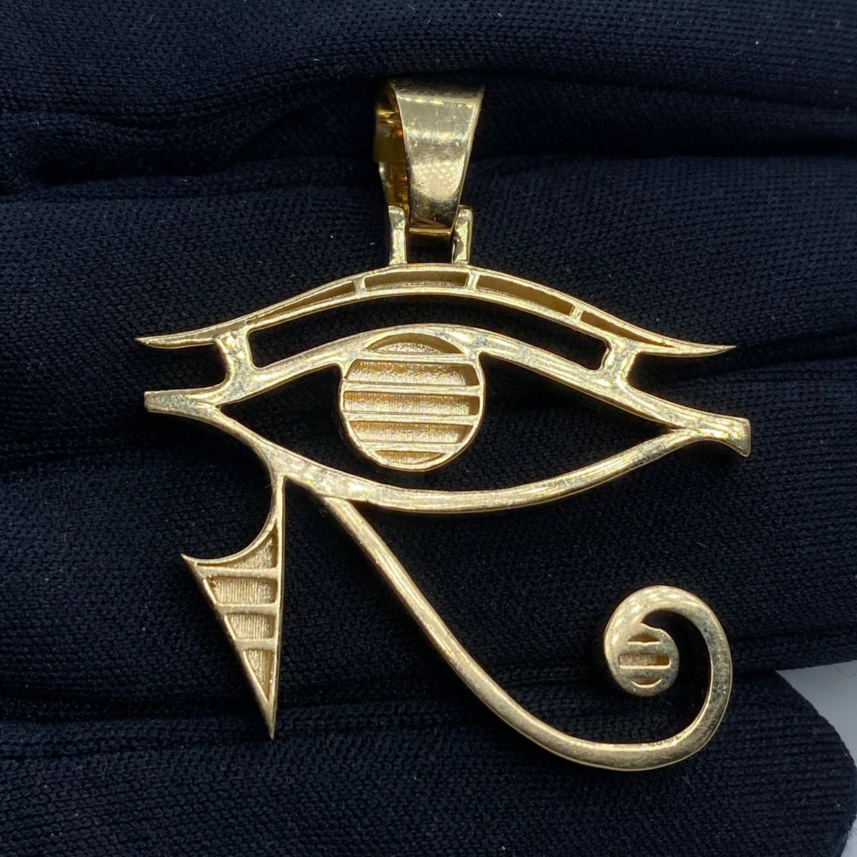 10K Gold Egyptian Eye Diamond Pendant - additional product view 5