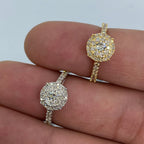 14K Gold Circle Diamond Engagement Ring - additional product view 2