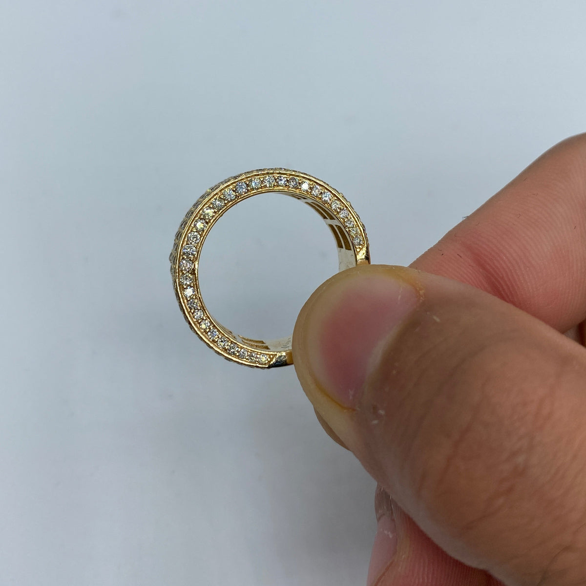14K Gold Double Stroke Diamond Baguette Ring - additional product view 5