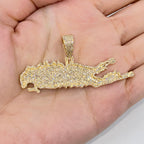 10K Gold Long Island Diamond Pendant - additional product view 2