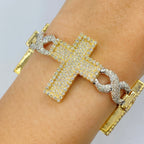 14K Gold Infinity Cross Diamond Bracelet - additional product view 2