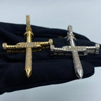 10K Gold Nail Cross Diamond Pendant - additional product view 6