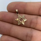 14K Gold Star of David Diamond Pendant - additional product view 4