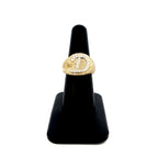 10K Gold Bubble Script Initial Diamond Ring - additional product view 8