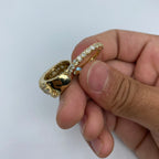 14K Gold Floral Tower Diamond Ring with Matching Band - additional product view 9