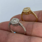 14K Gold Circle Diamond Engagement Ring - additional product view 6