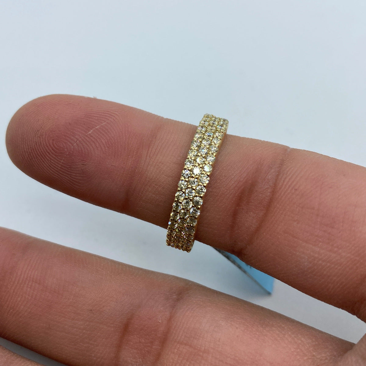 14K Gold Iced-Out Diamond Band 1.2 Ct - additional product view 3
