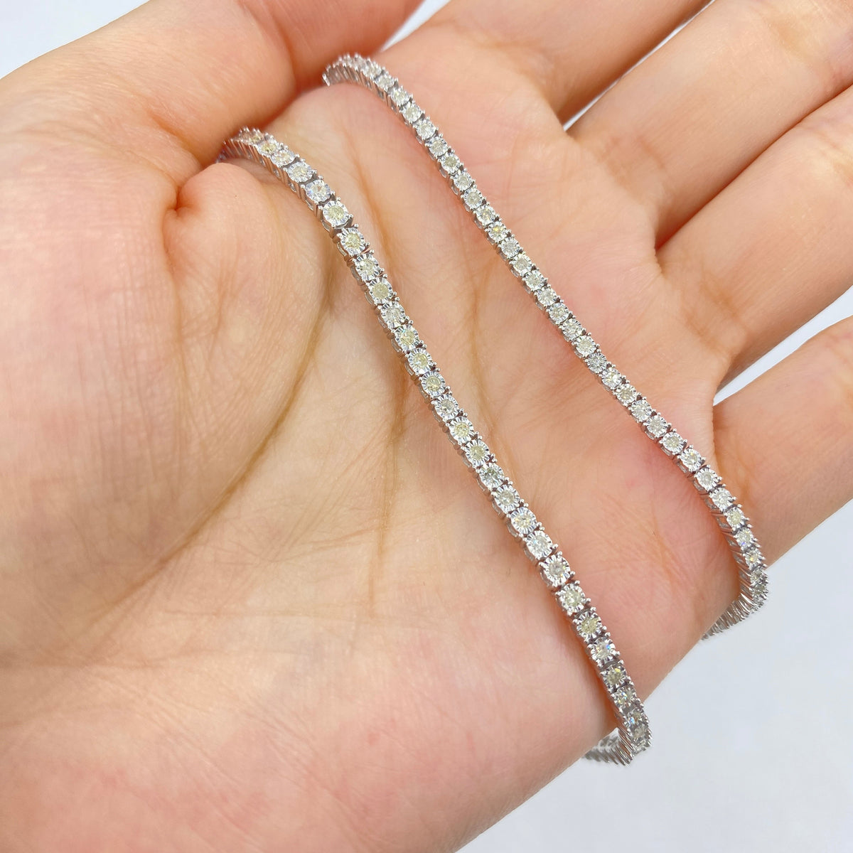 10K Gold Shine Diamond Tennis Bracelet 7 in - additional product view 4