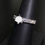 14K Gold 8 Stone Diamond Engagement Ring Setting - additional product view 7