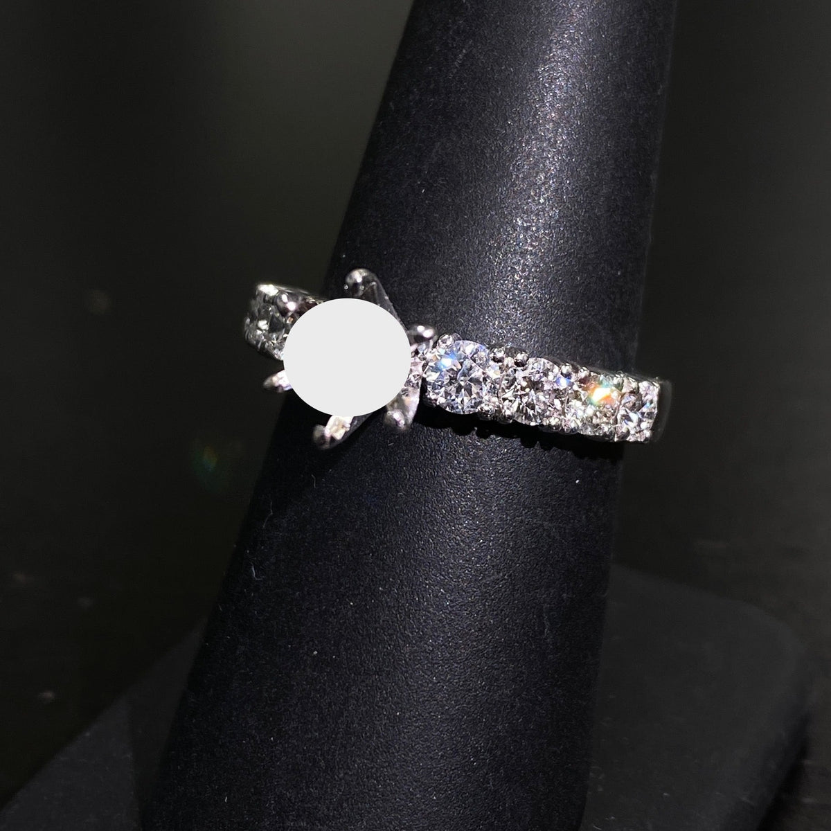 14K Gold 8 Stone Diamond Engagement Ring Setting - additional product view 7