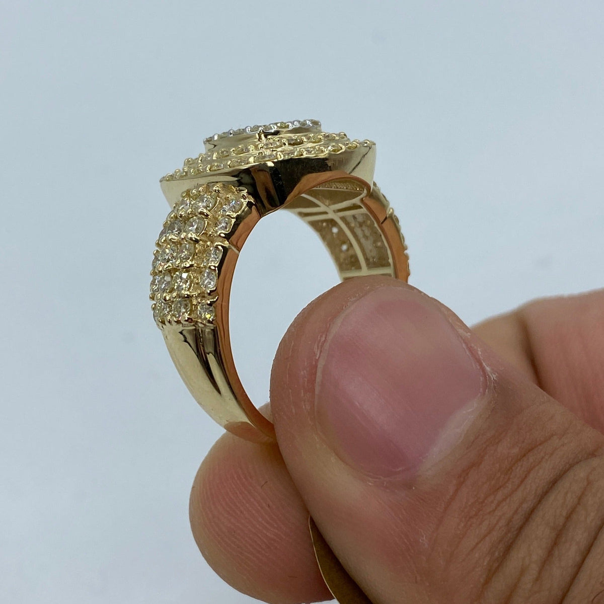 10K Gold Square Elegant Diamond Ring - additional product view 6