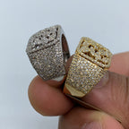 10K Gold Floral Square Diamond Ring - additional product view 6