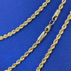 Rope Chain Necklace Real 14K Yellow Gold 16–24 in - additional product view 3