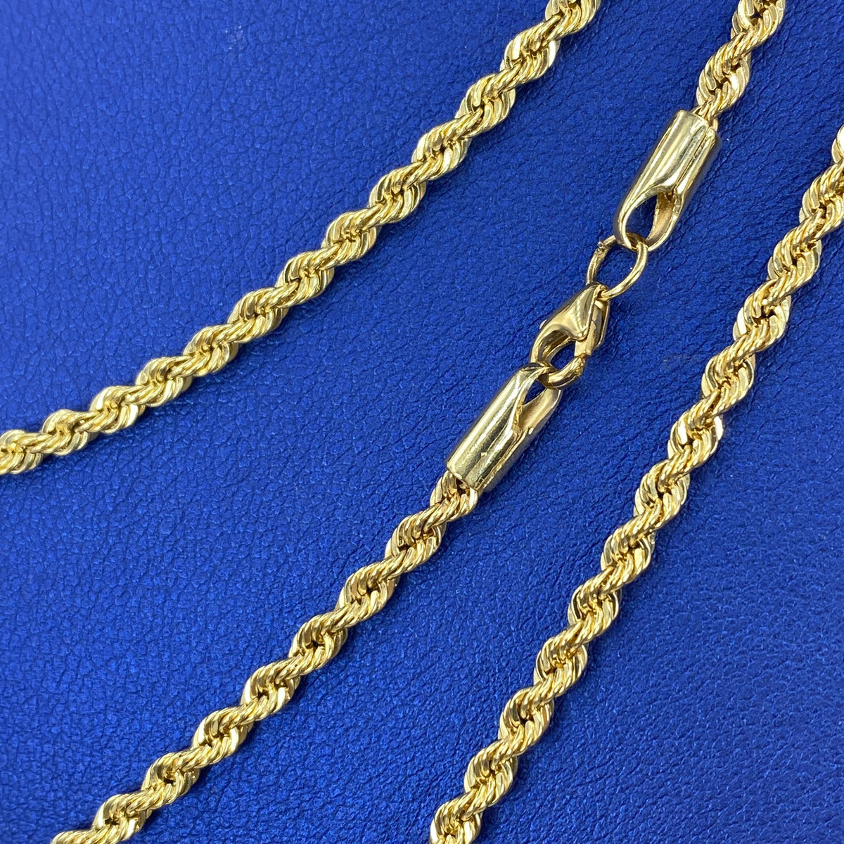 Rope Chain Necklace Real 14K Yellow Gold 16–24 in - additional product view 3