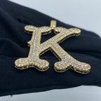 Initial K Old English Diamond Pendant - additional product view 4